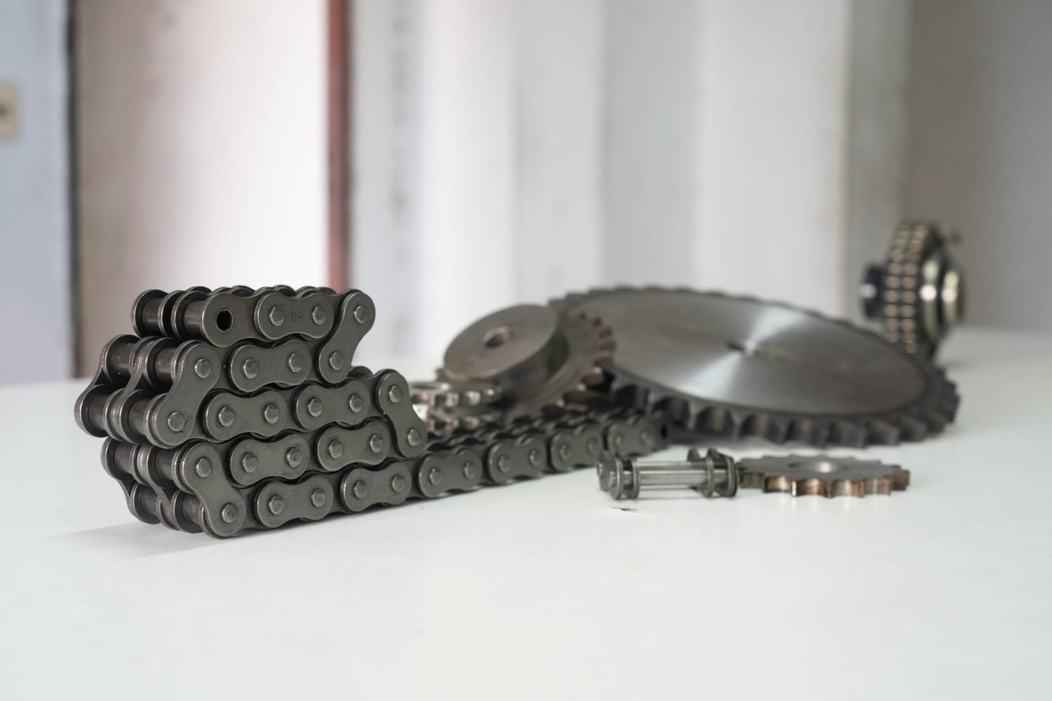 Roller chain and sprockets